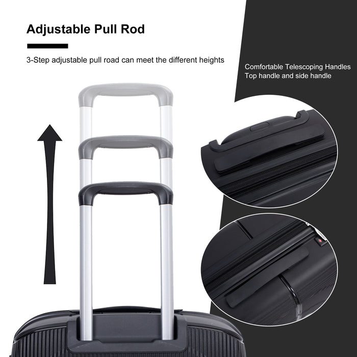Expandable Hardshell Suitcase Double Spinner Wheels Luggage Sets