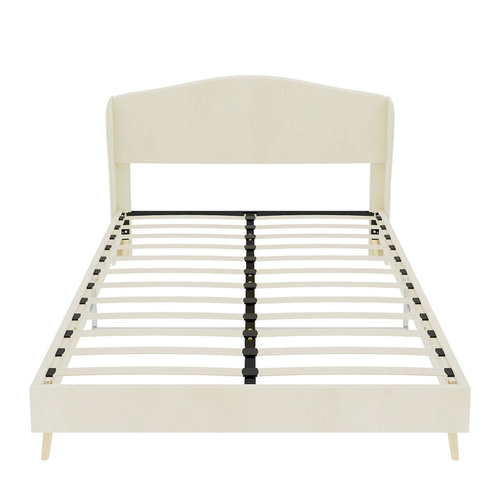 Upholstered Bed, Tufted Headboard, Comfortable Sleep