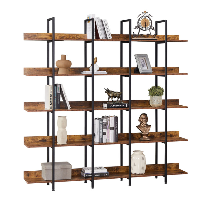 Vintage Industrial 5 Tier Bookcase