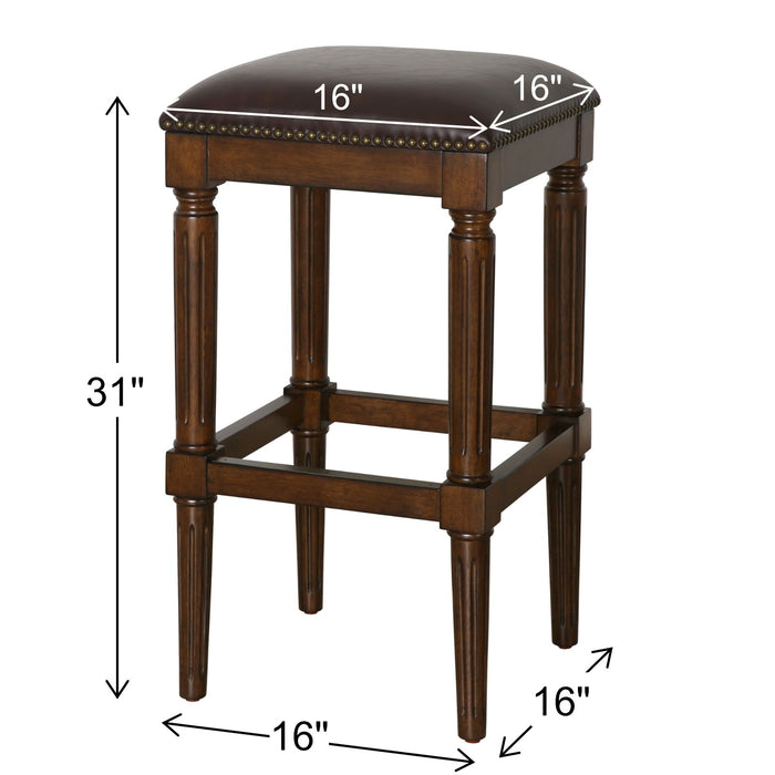 Square Stool With Upholstered Seat