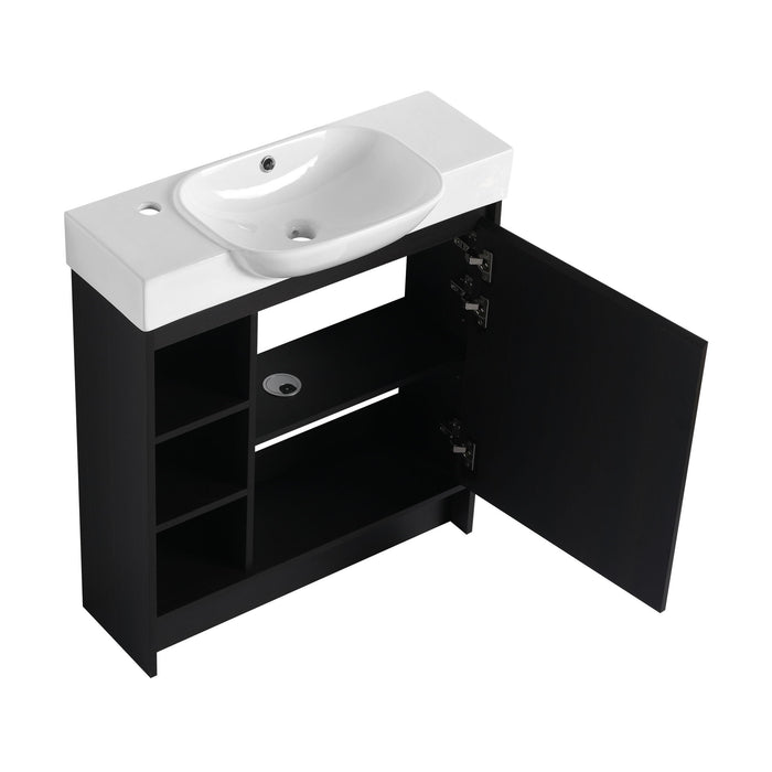 Freestanding Bathroom Vanity With Sink, Soft Close Door