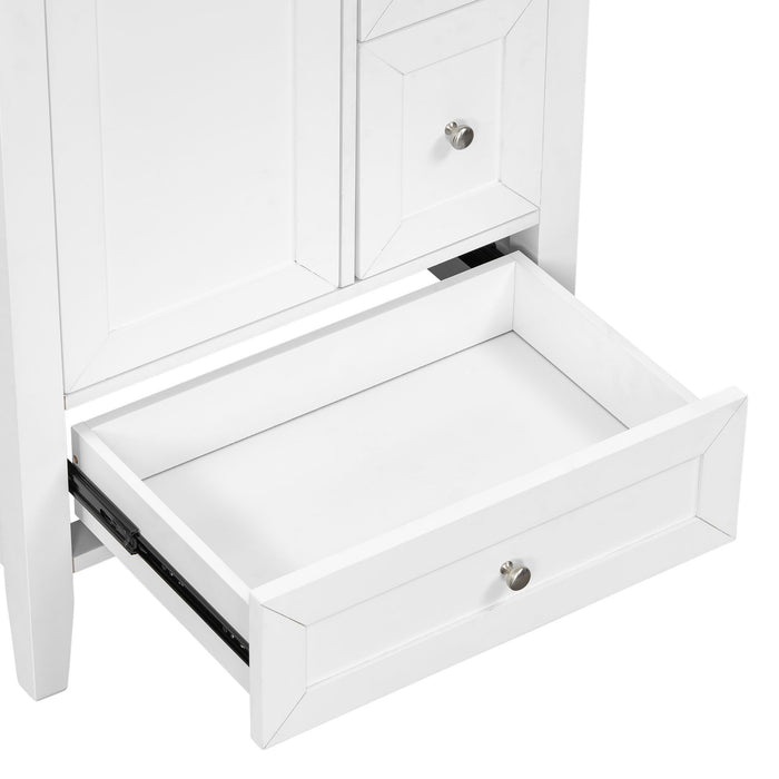 Modern Bathroom Vanity With Sink, Freestanding Cabinet With Drawers And Shelves