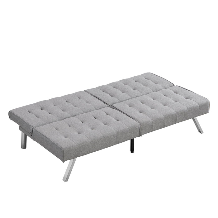 Modern Sofa Bed With Wood Frame And Stainless Legs