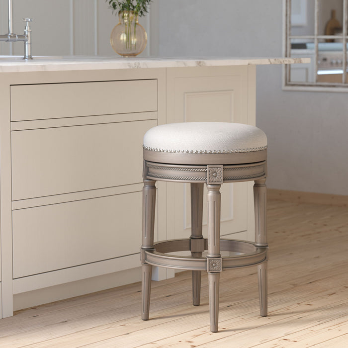 Rustic Elegance Backless Swivel Stool