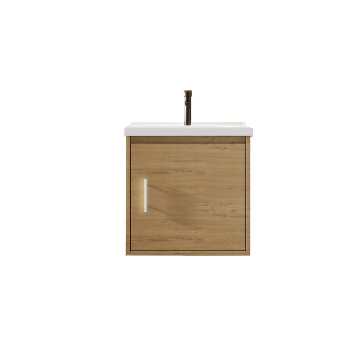 Floating Bathroom Vanity Combo, Wall Mounted Cabinet With Sink & Soft Close Doors For Small Bathrooms