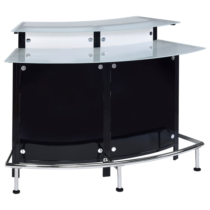 Keystone - Home Bar With Stemware & Wine Storage - Black