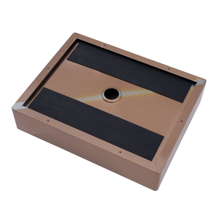 19" X 15" Stainless Steel Bathroom Sink With Pop Up Drain, Nano Surface - Rose Gold