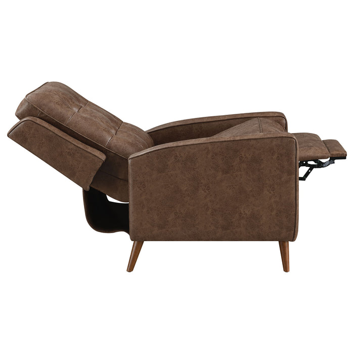 Davidson - Upholstered Tufted Push Back Recliner - Brown