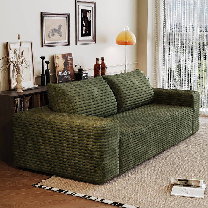 3 Setaser Sofa, Deep Seat Couches For Living Room - Green