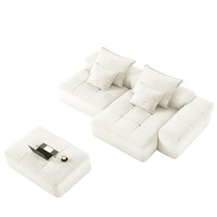Modern Oversized Diy Combination Modular Sectional Sofa With Pillows