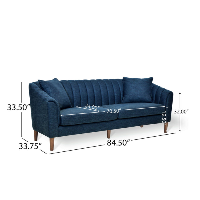 Contemporary 3 Seater Sofa With Plush Accents