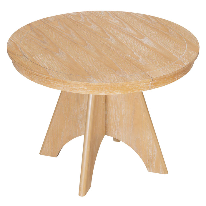 Extendable Dining Table With Sturdy Crossed Legs