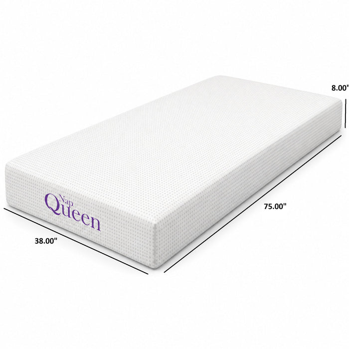 8" Memory Foam Mattress With Charcoal Infusion And Silky Mesh Cover