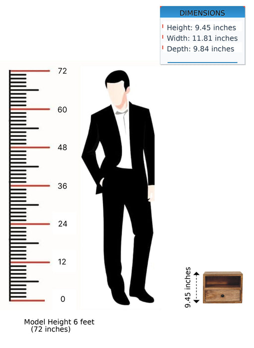 Solis - 1 Drawer Wall Mounted Nightstand