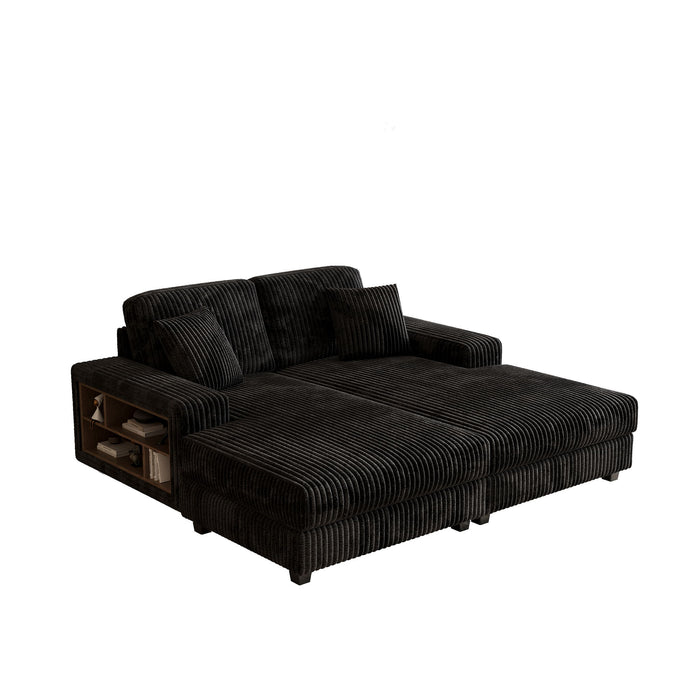 Convertible Sectional Sofa, Sleeper Oversized Living Room Lounge