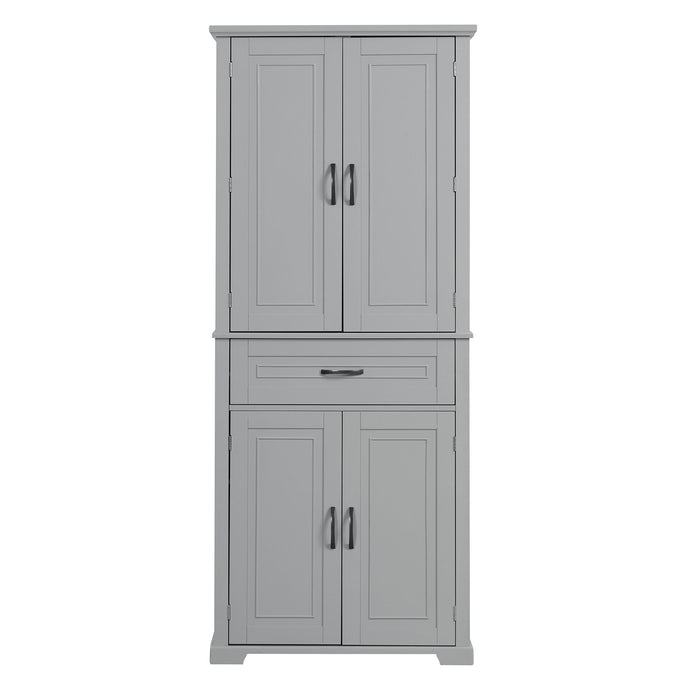 Bathroom Storage Cabinet With Doors And Drawer, Adjustable Shelf