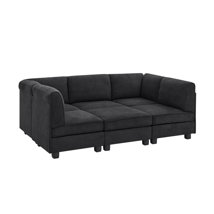 Upholstered Modular Sectional - Black