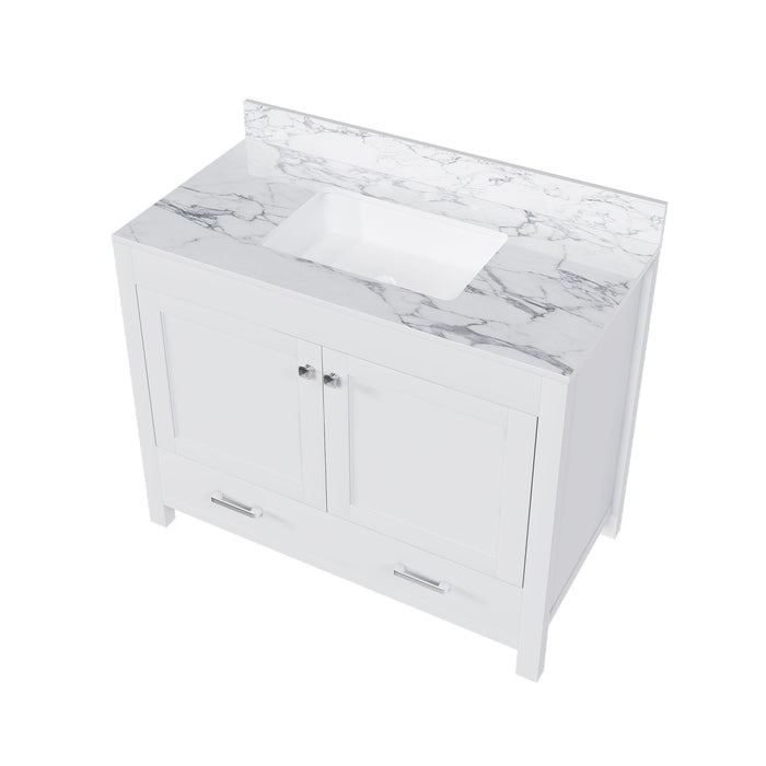 43" Bathroom Vanity Multi Functional Cabinet - White