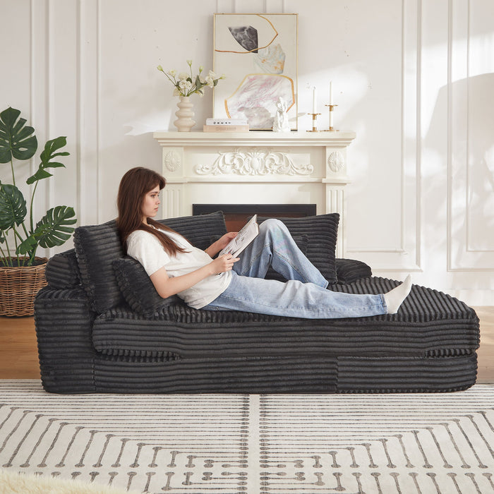 Semi Circular 2 In 1 Sofa Bed With Neck Pillow