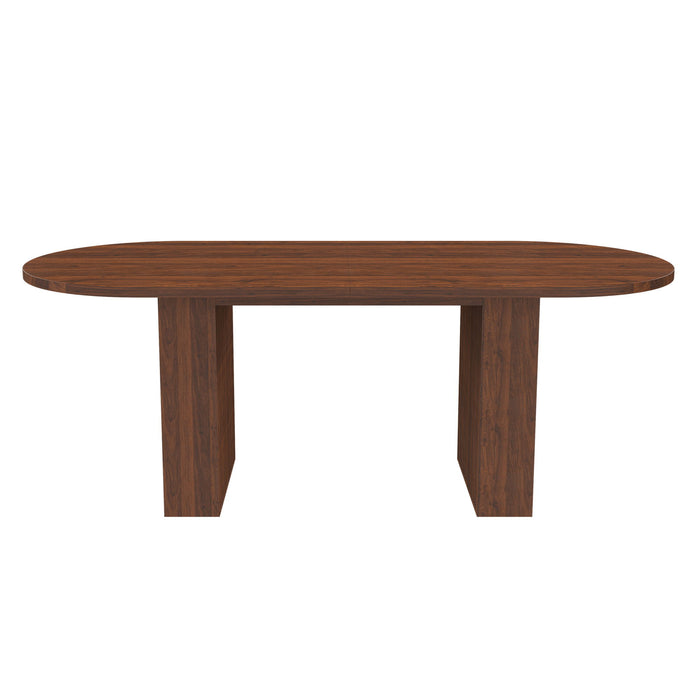 Modern Farmhouse Oval Dining Table With Slim Base