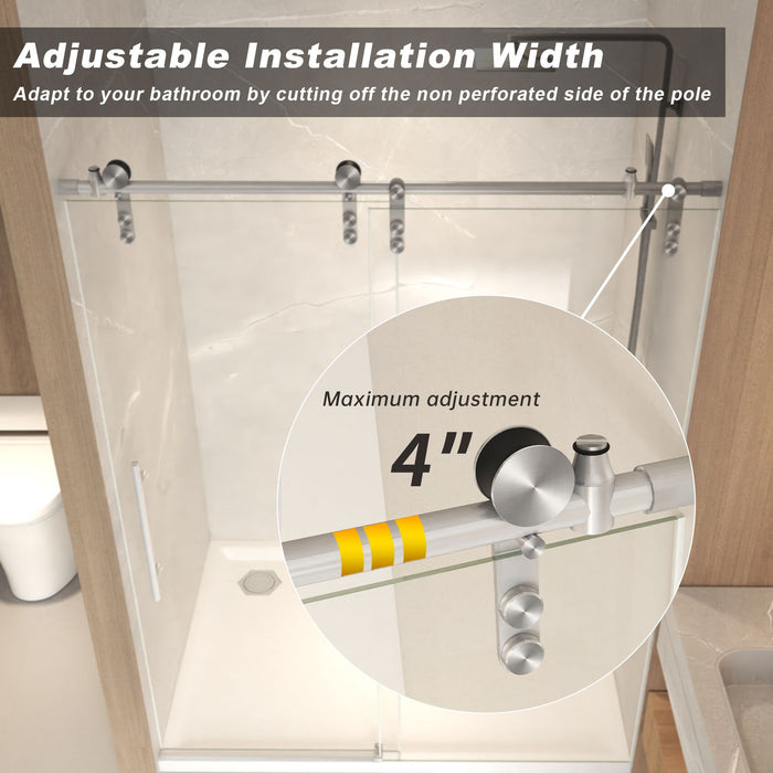 Frameless Sliding Bathtub Door With Frame