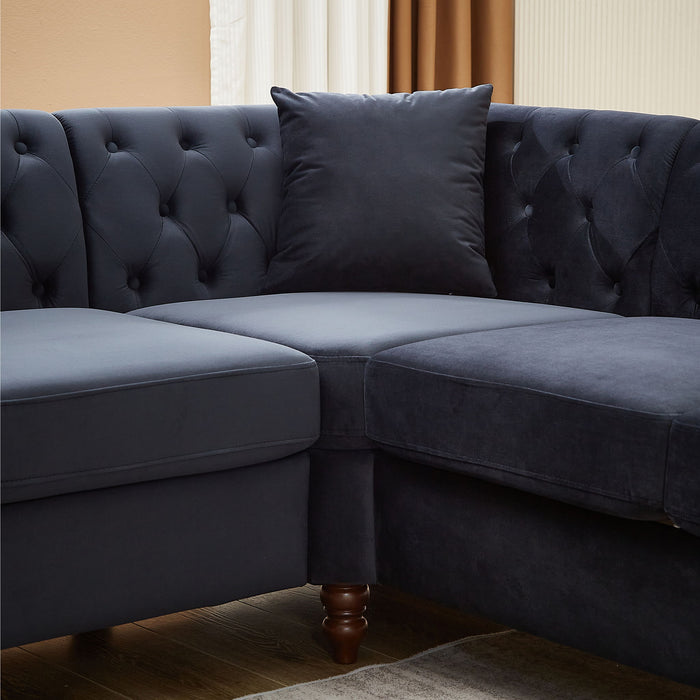 Streamline Modern L-Shaped Corner Sofa