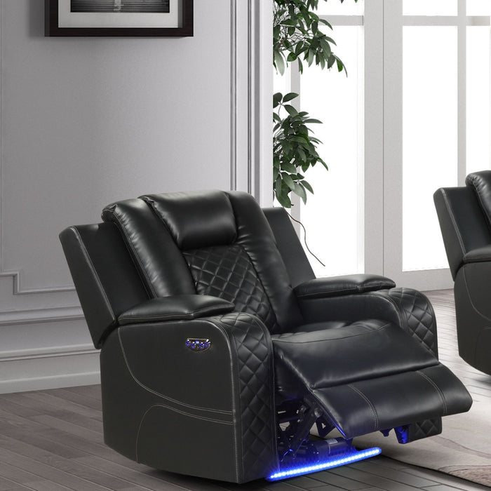 Benz - LED & Power Recliner With Adjustable Headrests And Ambient LED Lighting