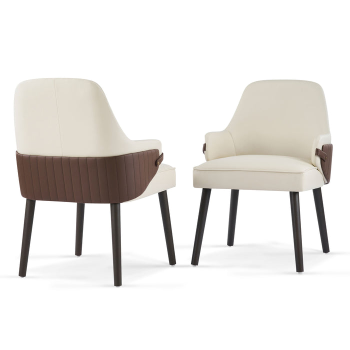 Indoor Dining Chair (Set of 2) - Beige / Brown