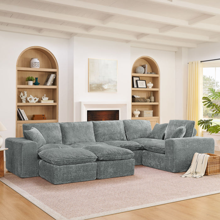 Sectional Sofa With Moveable Ottoman