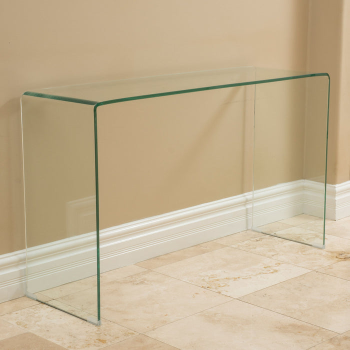 Cadyn - Tempered Glass Console Table Sleek Design - Clear