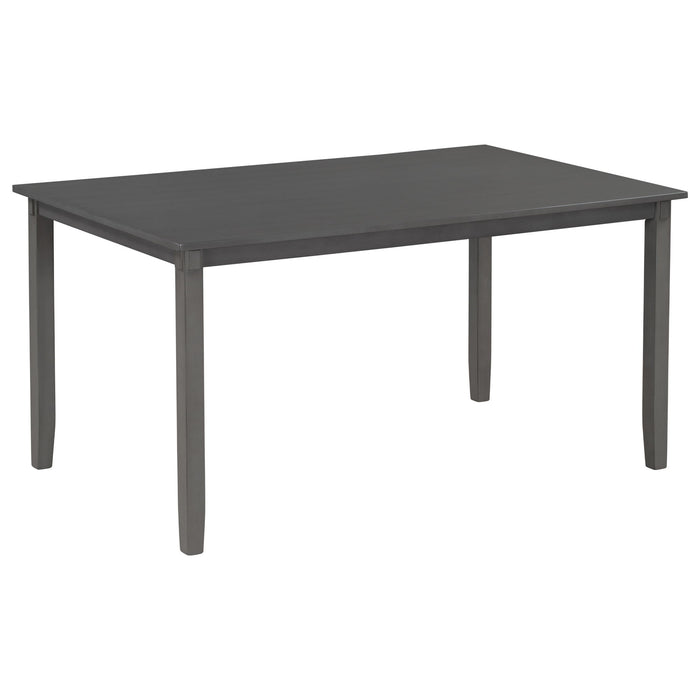 6 Piece Rectangular Dining Table Set With 4 Chairs And Bench