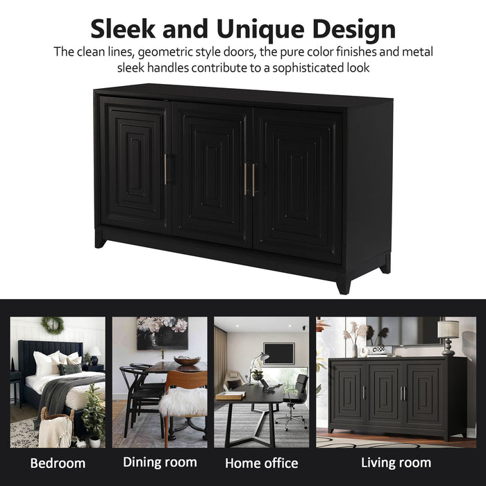 TV Stand, Media Console Cabinet With 2 Spacious Storage Space
