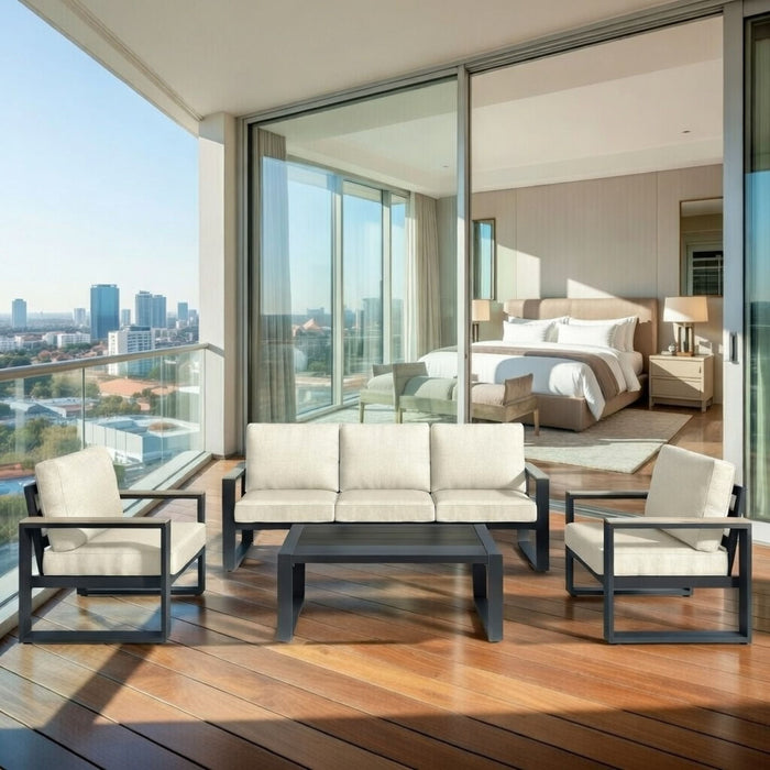 Modern Outdoor Sofa Set With Coffee Table