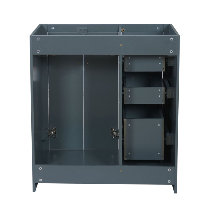 Retro Style Bathroom Vanity With 3 Drawers & Soft-Closing Doors