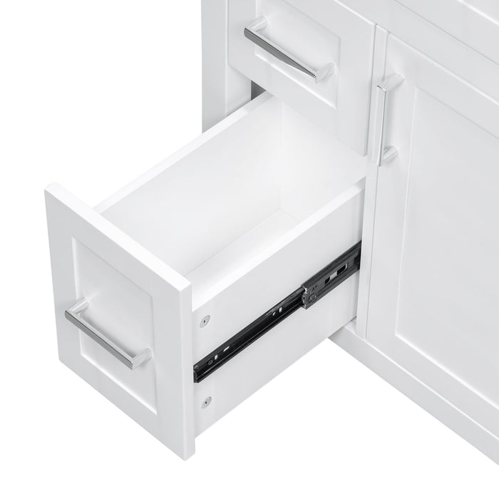 Modern Bathroom Vanity With Sink, Flip Drawer & 2 Drawers, Soft Close Hinges, Adjustable Shelf
