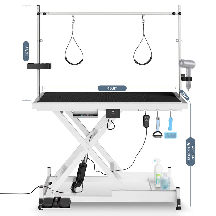 Super Deluxe Electric Pet Grooming Table, Height Adjustable