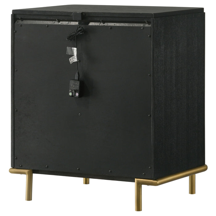 Anser - 3 Drawer Nightstand - Black