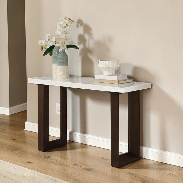 Edwyn - Natural Marble Top End Table