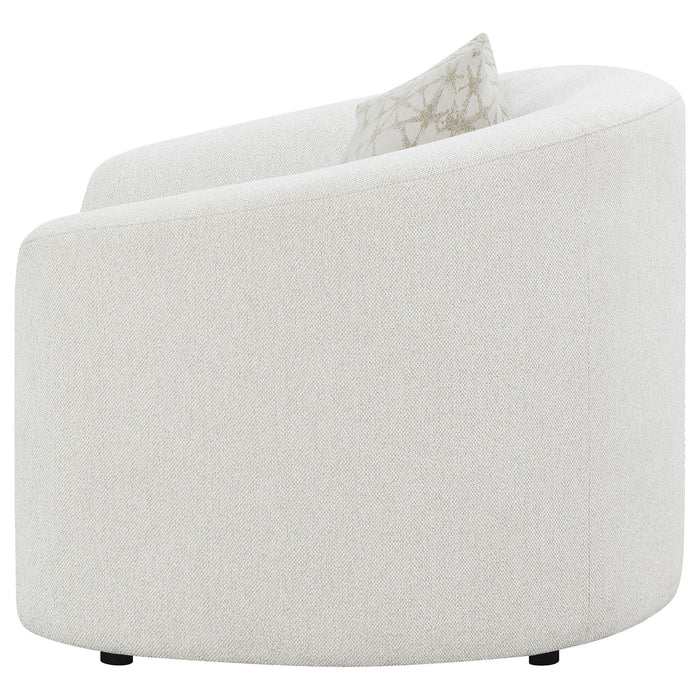 Rory - Sloped Arms Chair With Pillow - White