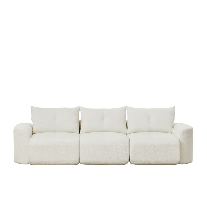3 Seater With Thickened Armrests Sofa For Living Room