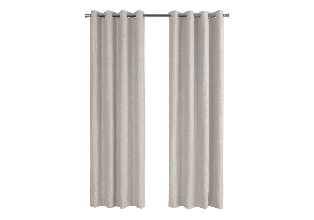 2 Pieces Set, Curtain Panel, Room Darkening, Grommet, Contemporary & Modern