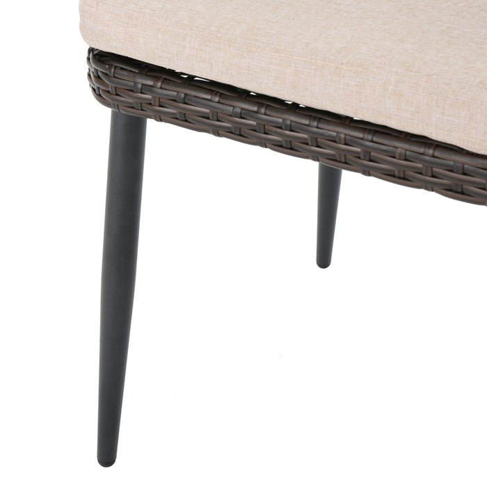 Kenneth - 3 Pieces Chat Set Outdoor Furniture - Brown Multi