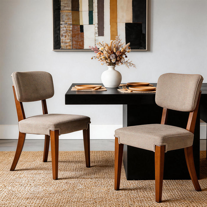Contemporary Armless Dining Chairs (Set of 2)