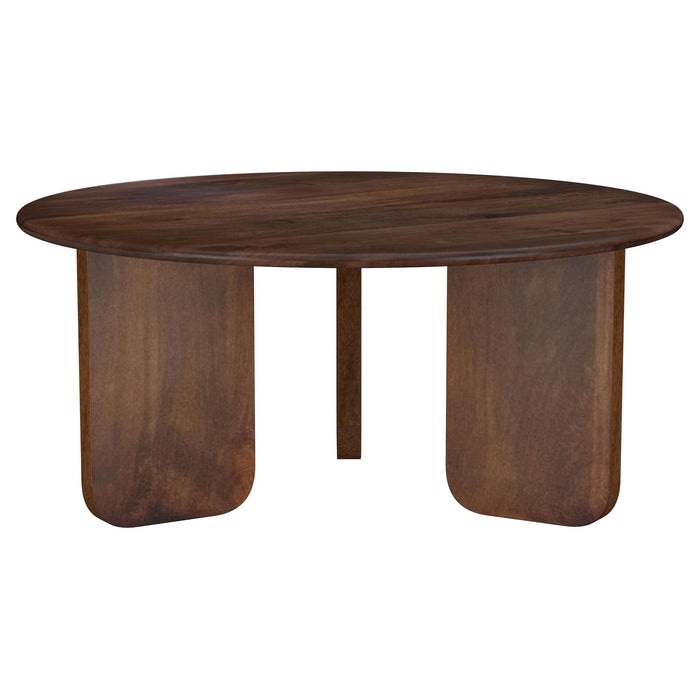 Columbo - 3 Piece Coffee And End Table Set With Round Tops - Brown