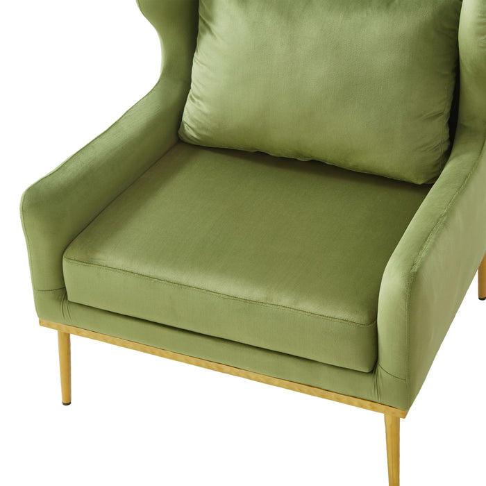 Elegant Curved Armrest Accent Armchair