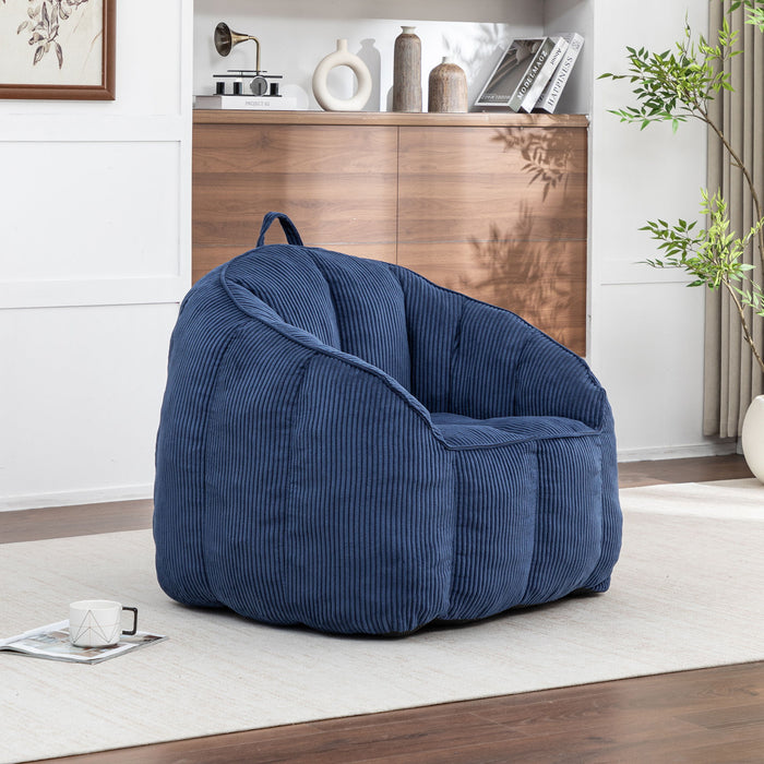 Giant Bean Bag Chair Sofa For Living Room - Dark Blue
