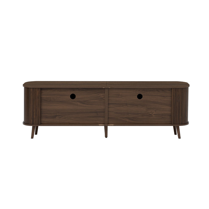70" TV Stand, Media Center With Ample Storage - Dark Brown