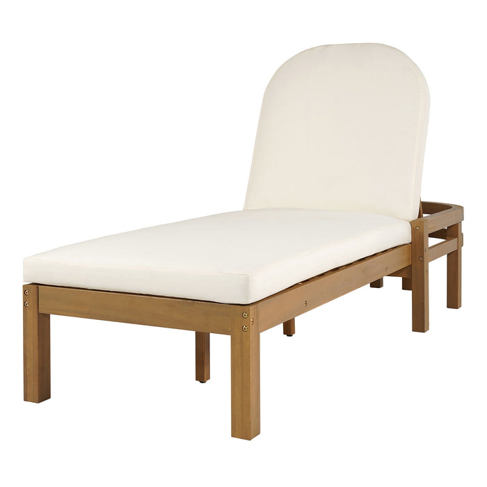 Outdoor Chaise Lounge With 5 Position Adjustable Backrest (Set of 2)