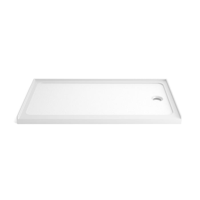 Shower Base Drain With Single Threshold Design