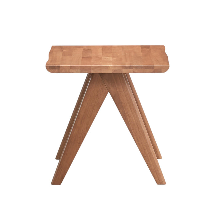 3 Piece Accent Chair Set And Matching End Table For Living Room - Natural